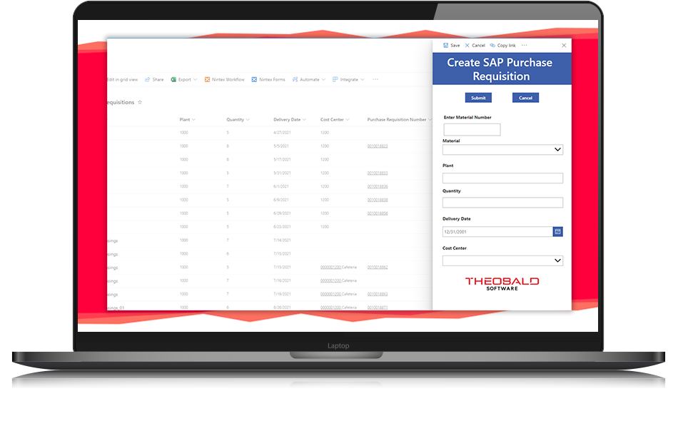 Simulate SAP processes with SharePoint Online